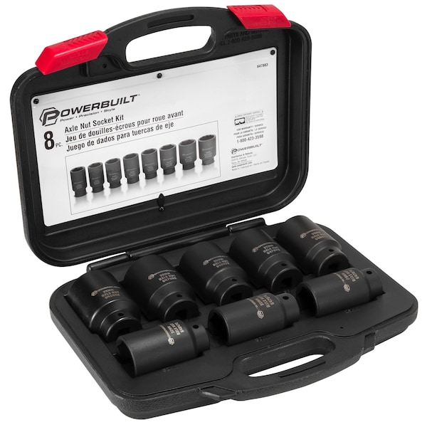 8 Pc Axle Nut Socket Kit109